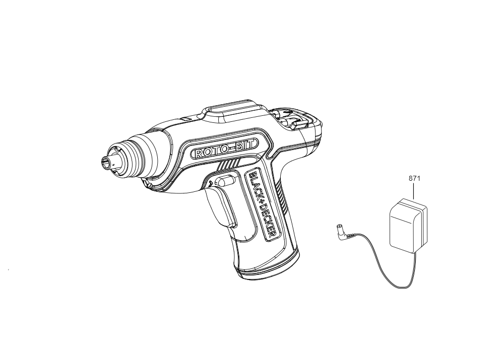 Exploded Diagram A Diagram and Parts List for BDCS50CWP Type 2 Black and Decker Cordless Drill